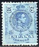 Spain 1909 Alfonso XIII 25 CTS Azul Edifil 274